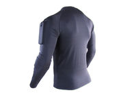 Porcellana Maglietta asciutta rapida della manica della camicia di forma fisica stretta lunga di sport per gli uomini fabbrica