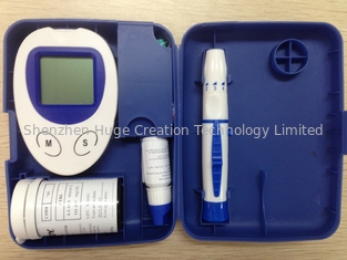 Porcellana Metro del glucosio del diabete del sangue del pacchetto della scatola dei colori con la striscia test 25pcs fornitore