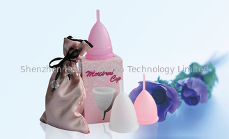 Porcellana tazza molle S -1801 di periodo mestruale del silicone riutilizzabile 20Ml rosa/bianco/porpora fornitore
