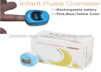 Porcellana Esposizione di OLED ossimetro di impulso della punta delle dita blu/rosa/giallo per i bambini fornitore