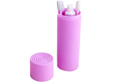 Porcellana Tazze portatili della copertura del supporto della cancelleria degli articoli da toeletta ondulate Plactic del contenitore di spazzolino da denti di Traval distributore